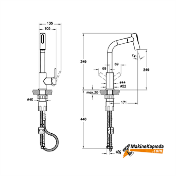 Artema A42146 Maestro Pull-Out Mutfak Bataryası