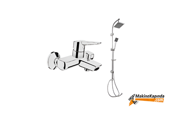ARTEMA Solid S Banyo Duş Batarya ve GMS Karine Tepe Yağmurlama Duş Takımı