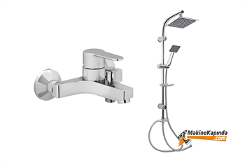 Artema Win S Banyo Batarya ve GMS Karine Tepe Yağmurlama Duş Seti (A42676,ST021)