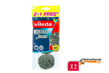 Vileda 3lü Glitzi Inox Çelik 2li Paket