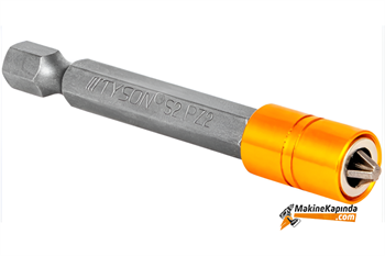 Tyson PZ2X65mm S2 Çeliği Tek Yönlü Mıknatıs Uçlu Bits Uç (1 Adet)