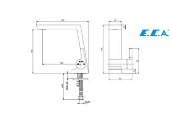 ECA 102188037H İcon Lavabo Bataryası