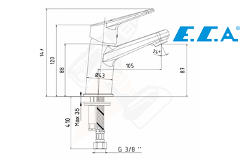 ECA 102188125 Spylos Lavabo Bataryası