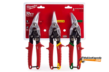 Milwaukee Kaportacı Makası Seti 3 Parça Sağ-Sol-Düz 260 Mm - T48224533
