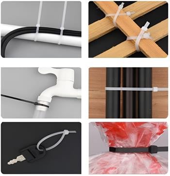 Plastik Cırt Kelepçe Kablo Bağı Beyaz 3,6x250mm (100 Adet)
