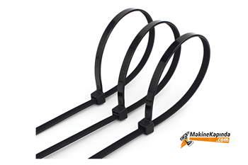 Plastik Cırt Kelepçe Kablo Bağı Siyah 4,8x300mm (100 Adet)
