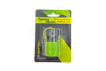 Spring Garden Hortum Adaptörü Stoplu 1/2