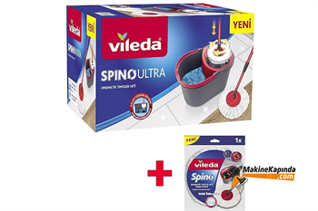 Vileda Spino Ultra Otomatik Temizlik Seti + Yedek Paspas