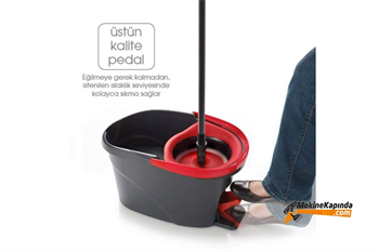 Vileda Turbo Pedallı Temizlik Seti + Üçgen Mikrofiber Yedek Paspas