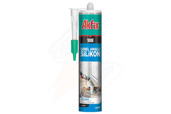 Akfix 100E Genel Amaçlı Silikon Şeffaf 280 Ml | makinekapinda.com