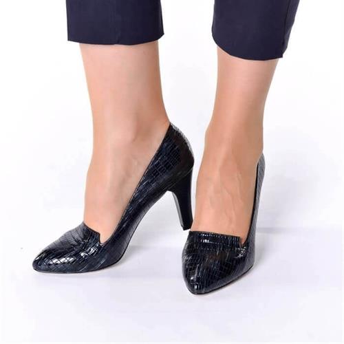 Büyük Numara Abiye Topuklu Stiletto Kadın Ayakkabı 1952 Lacivert
