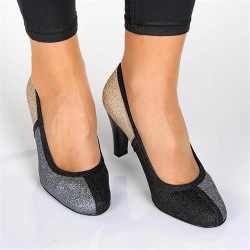Büyük Numara Kadın Abiye Stiletto Topuklu Ayakkabı 19356 Çok Renkli