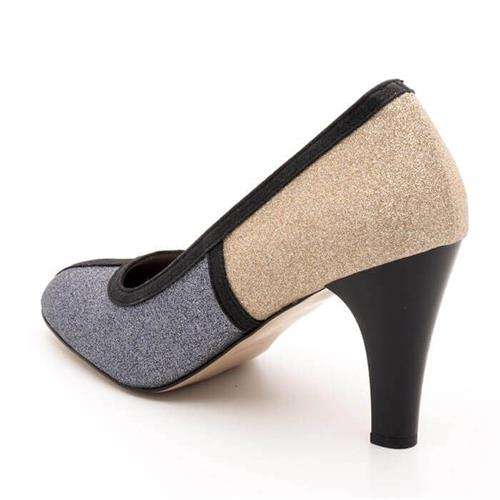 Büyük Numara Kadın Abiye Stiletto Topuklu Ayakkabı 19356 Çok Renkli