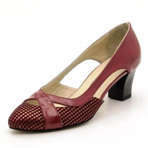 Büyük Numara Kadın Stiletto 5389 Bordo