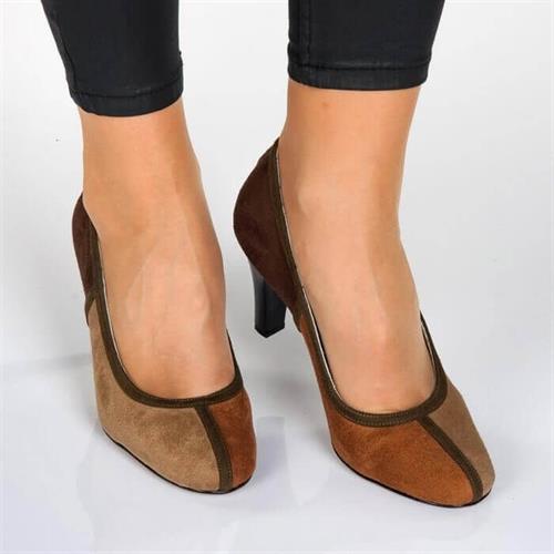 Büyük Numara Kadın Stiletto Ayakkabı 19356 Çok Renkli