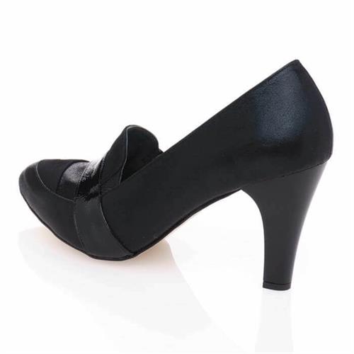 Büyük Numara Kadın Topuklu Stiletto Ayakkabı 190328 Siyah