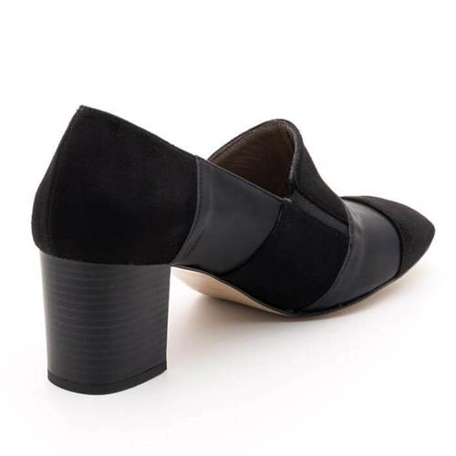 Büyük Numara Kadın Topuklu Stiletto Ayakkabı 15118 Siyah