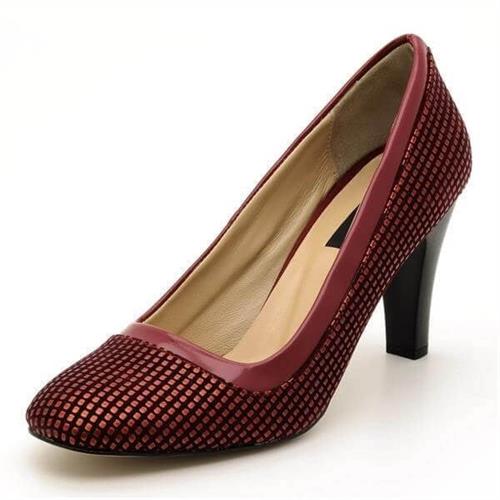 Büyük Numara Kadın topuklu Stiletto Abiye 1973 Bordo
