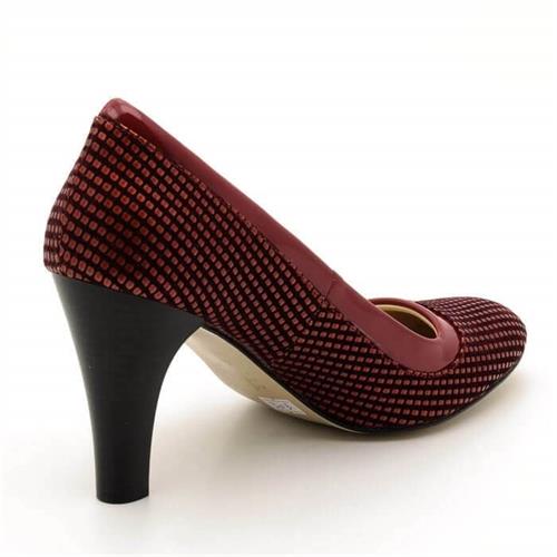 Büyük Numara Kadın topuklu Stiletto Abiye 1973 Bordo