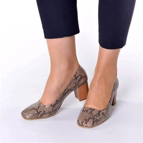 Büyük Numara Topuklu Kadın Abiye Stiletto 2018 Yılan baskı