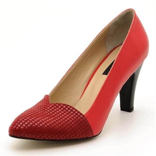 Stiletto Büyük Numara Kadın Ayakkabı 2023 Kırmızı