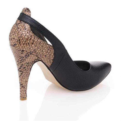 Stiletto Büyük Numara Kadın Topuklu Abiye Ayakkabı 190329 Siyah