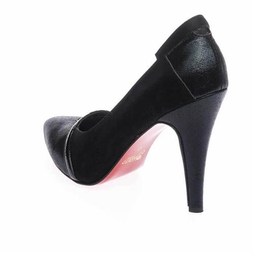 Stiletto Büyük Numara Topuklu Abiye Kadın Ayakkabı 190333 Siyah