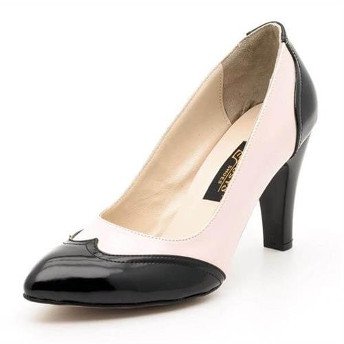 Stiletto Büyük Numara Topuklu Kadın Ayakkabı 1954 Pudra