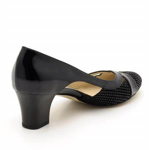 Yazlık Büyük Numara Kısa Topuklu Kadın Stiletto 5389 siyah