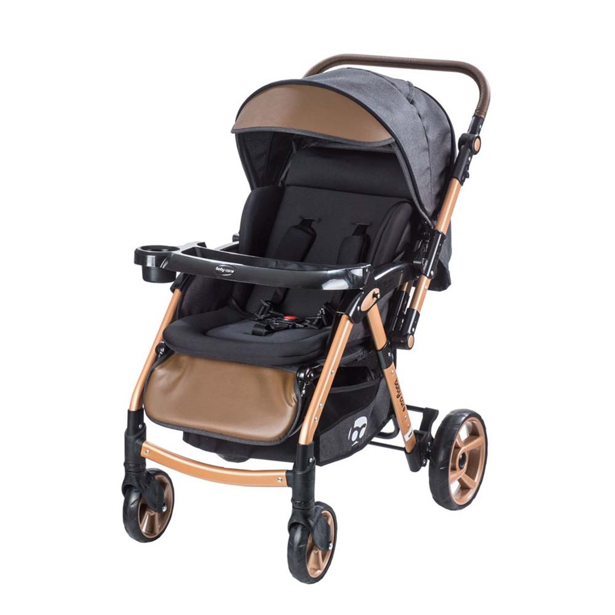 Baby Care Combo Maxi Pro Gold-Siyah Bebek Arabası