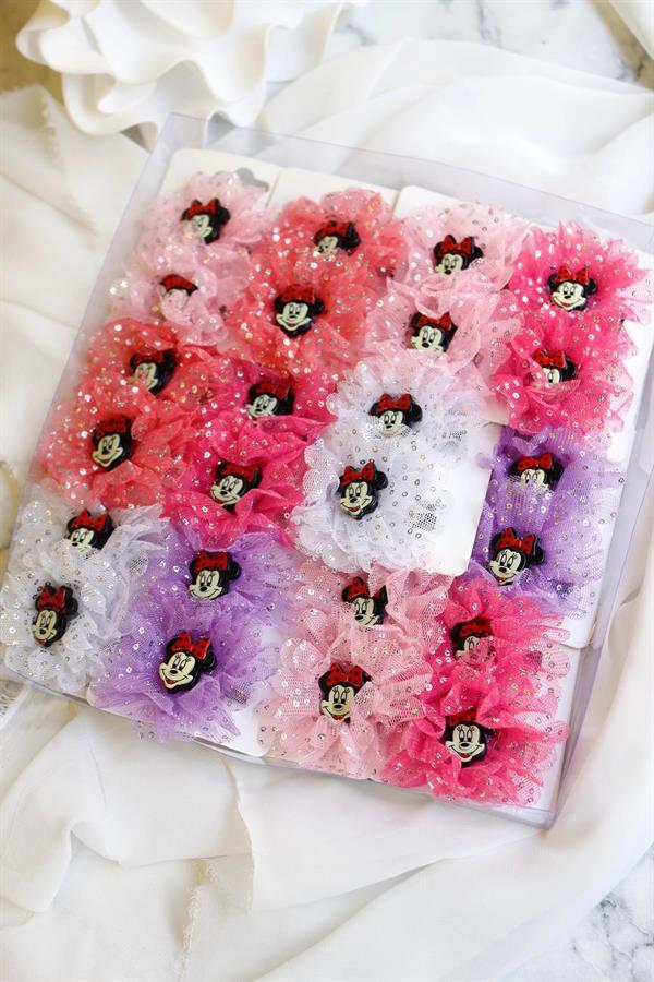 12li Tül Figürlü Pens Toka - ÇOK RENKLİ