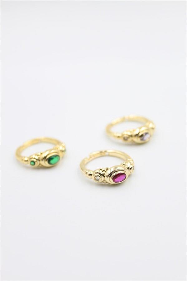 6'lı Taşlı Yüzük Seti - Altın