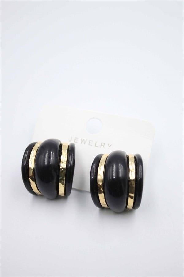 Akrilik Küpe - Siyah