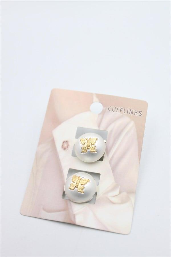 Arı Düğme Broş - Altın