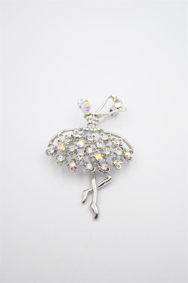 Balerin Broş - Gümüş