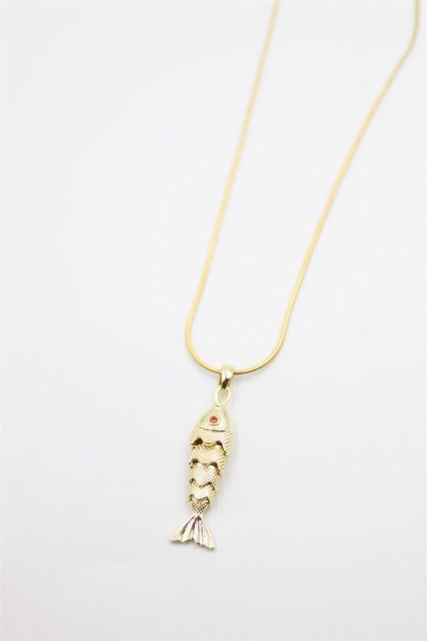 Balık Kolye - Altın