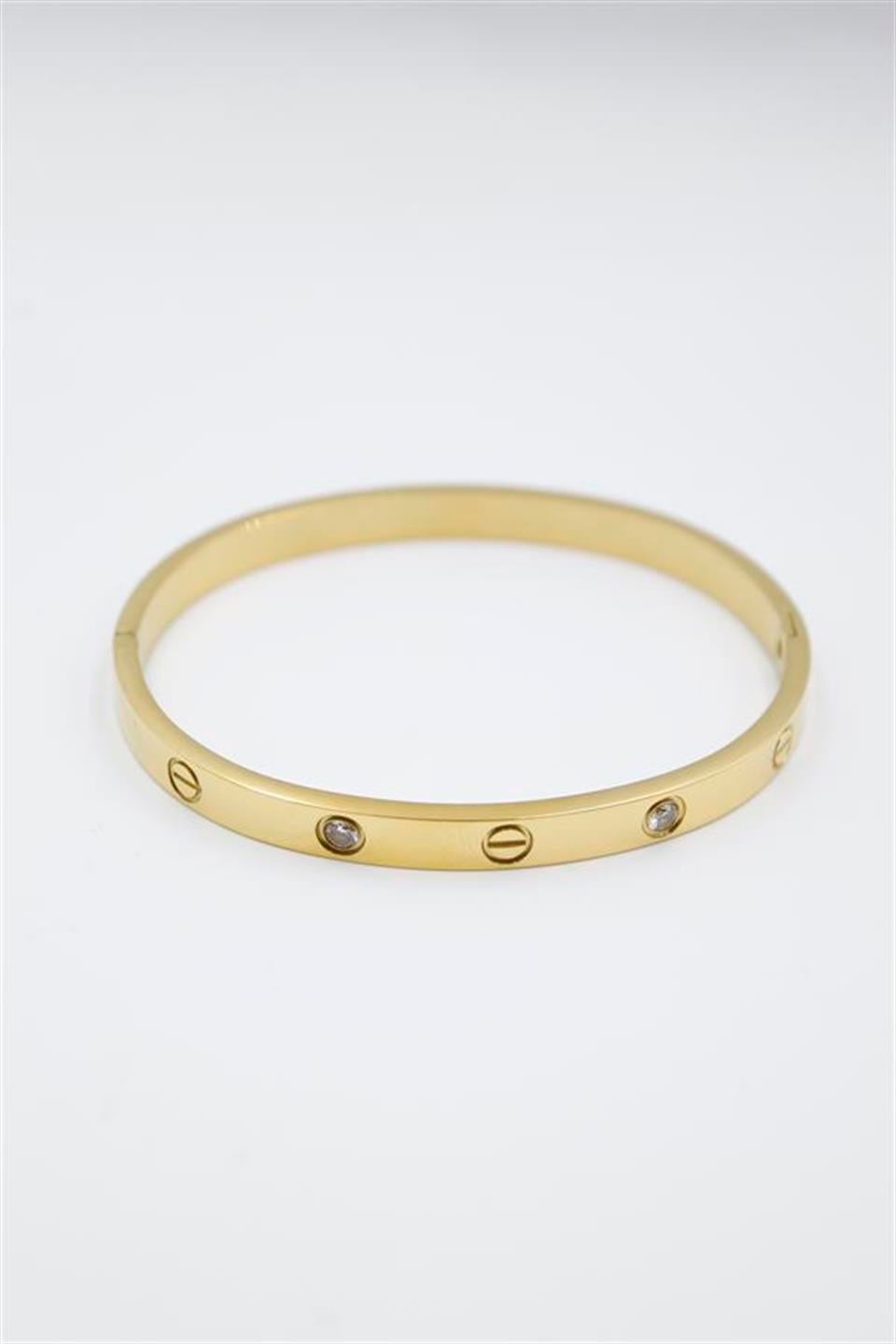 CRT Model Taşlı Bilezik - Altın