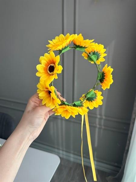 Çiçekli Festival Tacı - Sarı