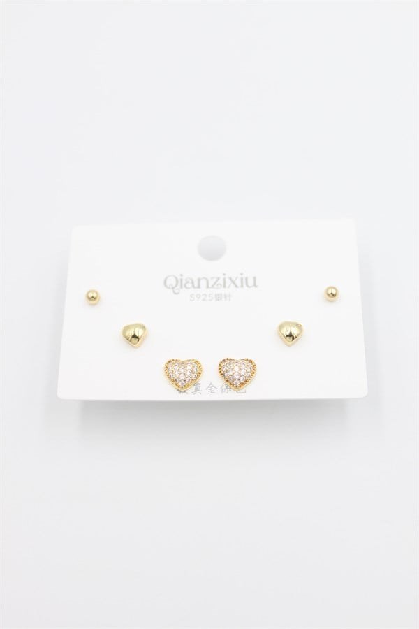 Çoklu Set Küpe - Altın