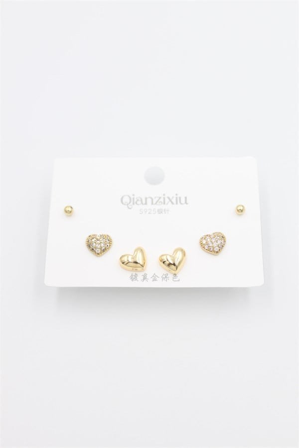 Çoklu Set Küpe - Altın