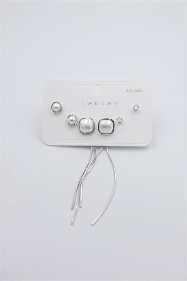 Çoklu Set Küpe - Gümüş