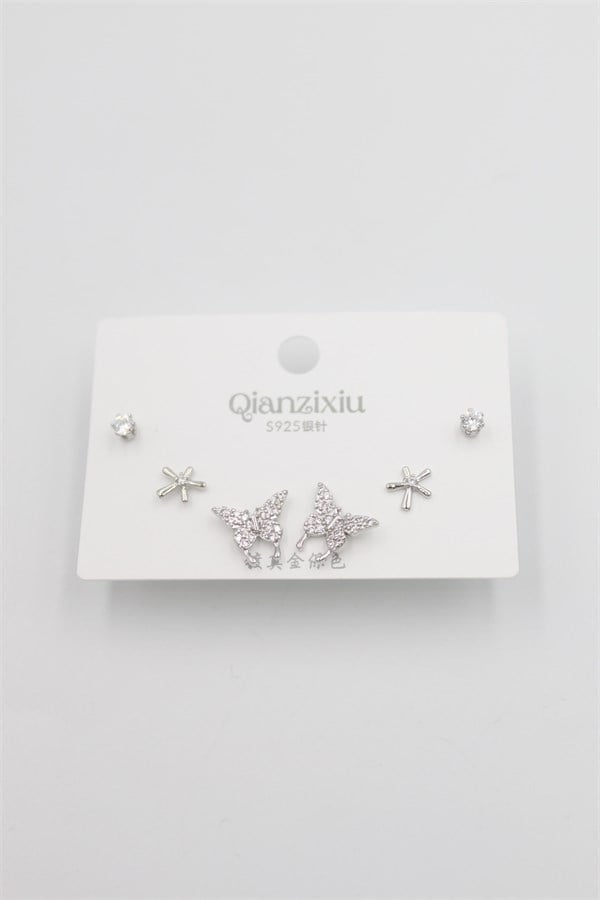 Çoklu Set Küpe - Gümüş