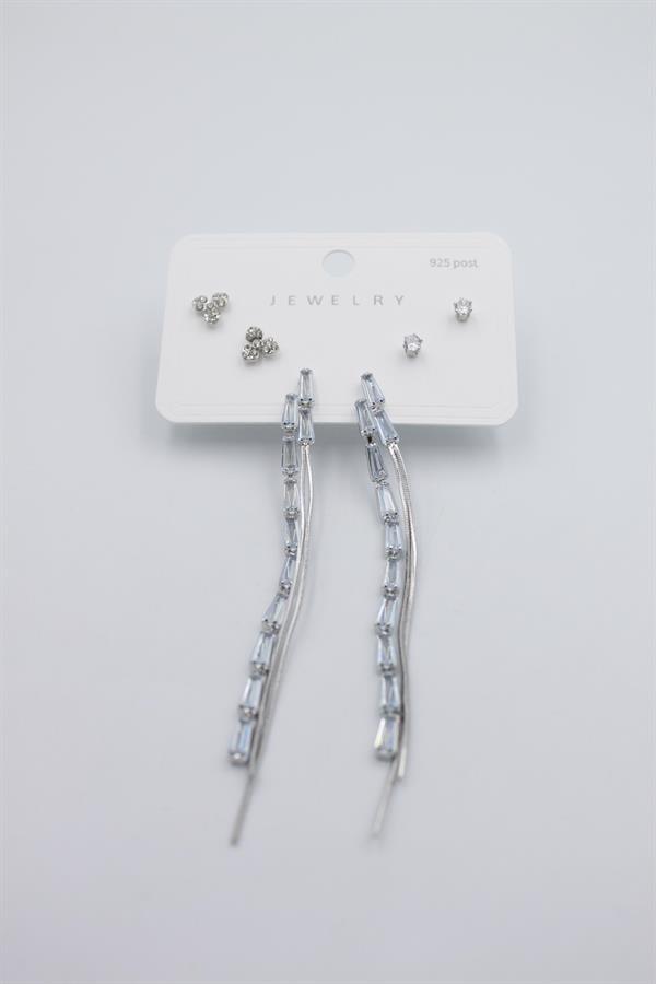 Çoklu Set Küpe - Gümüş