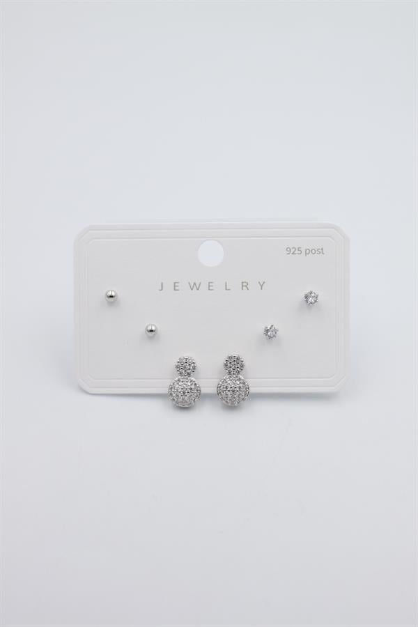 Çoklu Set Küpe - Gümüş