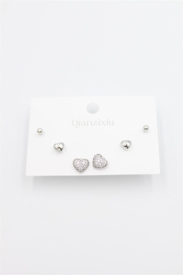 Çoklu Set Küpe - Gümüş