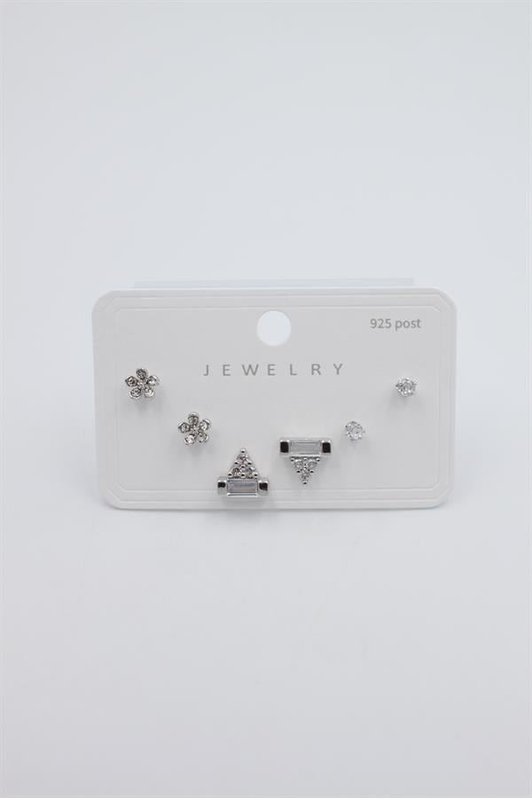 Çoklu Set Küpe - Gümüş