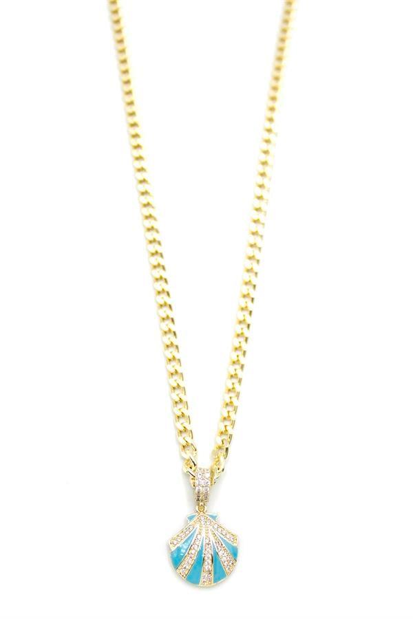 Deniz Kabuğu Kolye - Altın