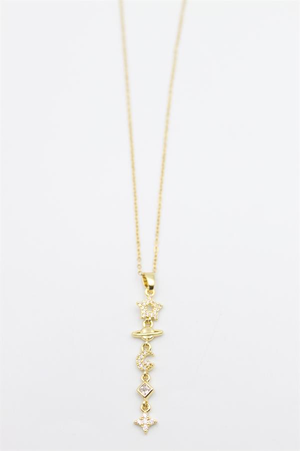 Gezegen Yıldız Kolye - Altın