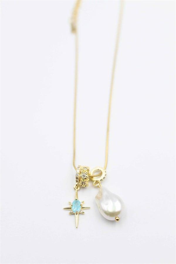 İnci Kolye - Altın