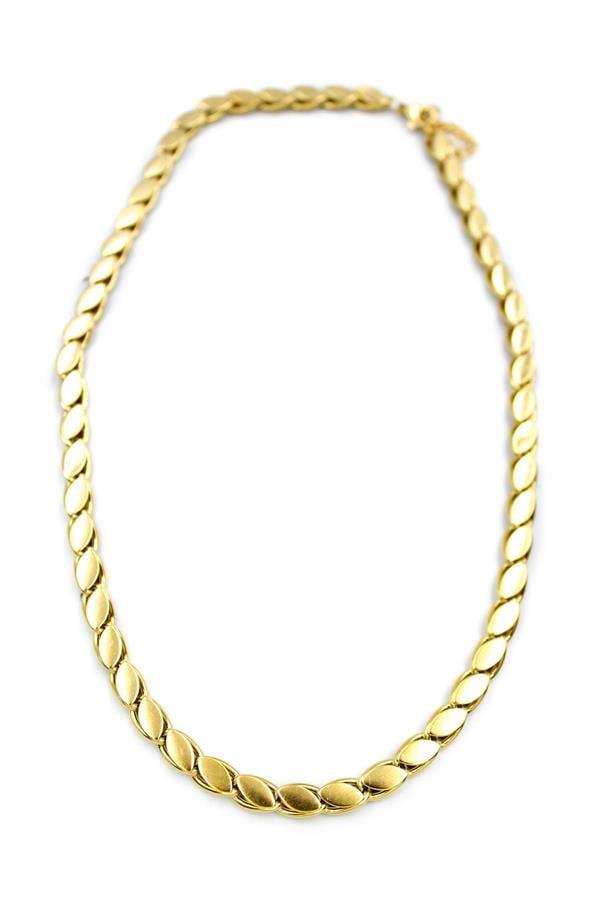 Kalın Kısa Arpa Zincir Kolye - Altın